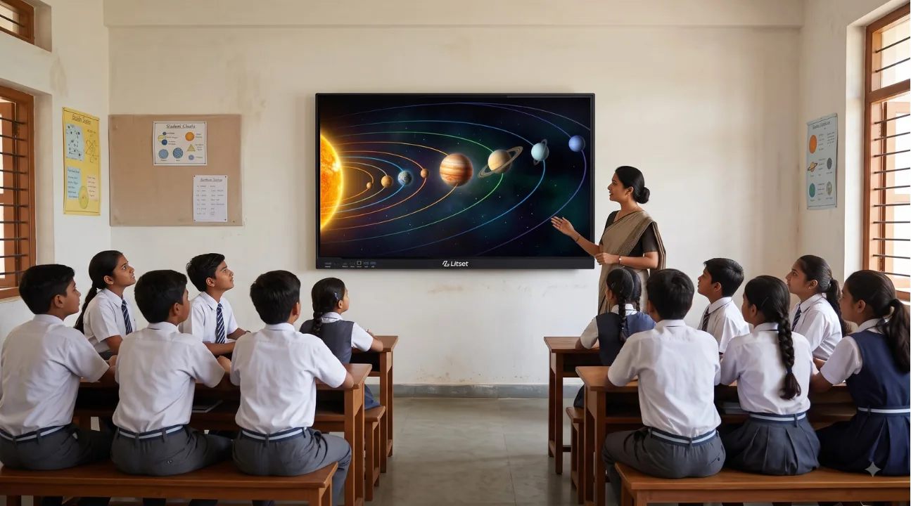 Interactive touch panel display